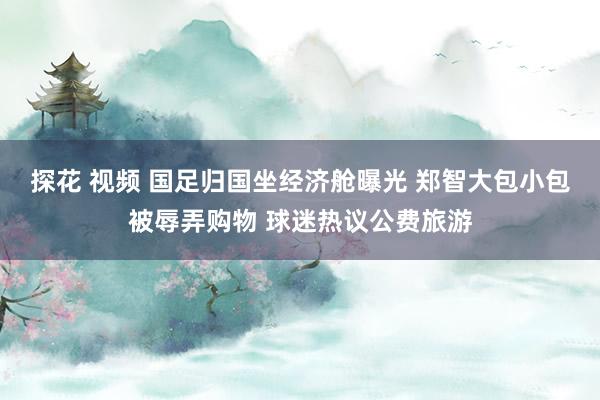 探花 视频 国足归国坐经济舱曝光 郑智大包小包被辱弄购物 球迷热议公费旅游