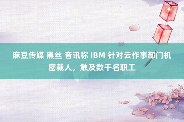 麻豆传媒 黑丝 音讯称 IBM 针对云作事部门机密裁人，触及数千名职工