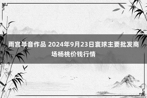 雨宫琴音作品 2024年9月23日寰球主要批发商场杨桃价钱行情