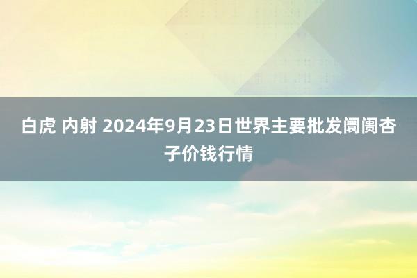 白虎 内射 2024年9月23日世界主要批发阛阓杏子价钱行情