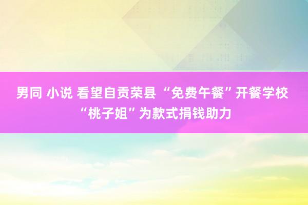 男同 小说 看望自贡荣县 “免费午餐”开餐学校 “桃子姐”为款式捐钱助力