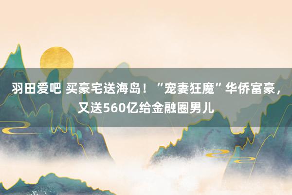 羽田爱吧 买豪宅送海岛！“宠妻狂魔”华侨富豪，又送560亿给金融圈男儿