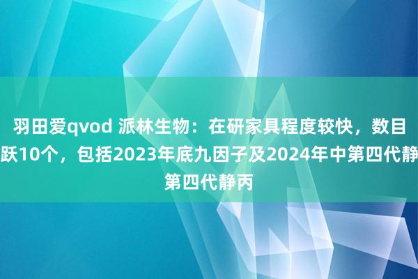 羽田爱qvod 派林生物：在研家具程度较快，数目跳跃10个，包括2023年底九因子及2024年中第四代静丙