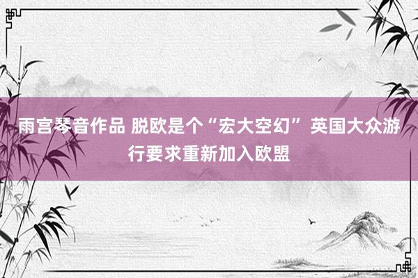 雨宫琴音作品 脱欧是个“宏大空幻” 英国大众游行要求重新加入欧盟