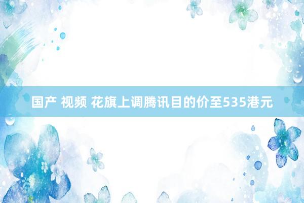 国产 视频 花旗上调腾讯目的价至535港元