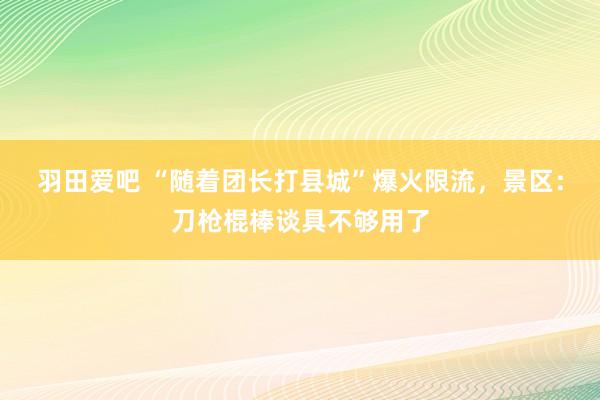 羽田爱吧 “随着团长打县城”爆火限流，景区：刀枪棍棒谈具不够用了