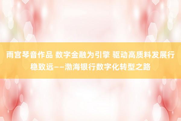 雨宫琴音作品 数字金融为引擎 驱动高质料发展行稳致远——渤海银行数字化转型之路