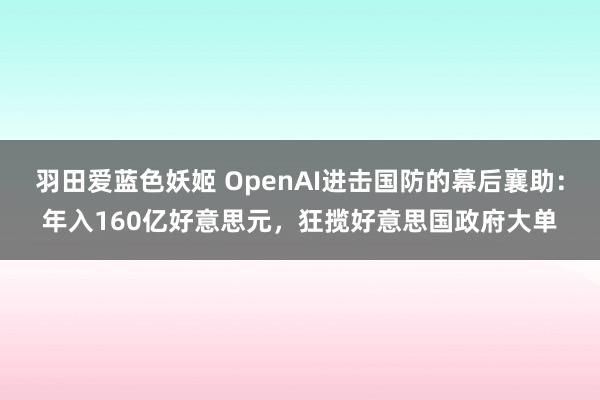 羽田爱蓝色妖姬 OpenAI进击国防的幕后襄助：年入160亿好意思元，狂揽好意思国政府大单