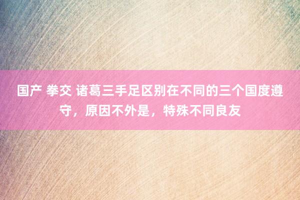 国产 拳交 诸葛三手足区别在不同的三个国度遵守，原因不外是，特殊不同良友