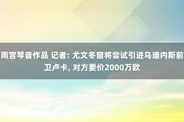 雨宫琴音作品 记者: 尤文冬窗将尝试引进乌迪内斯前卫卢卡， 对方要价2000万欧