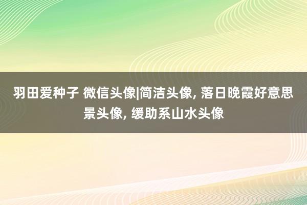 羽田爱种子 微信头像|简洁头像， 落日晚霞好意思景头像， 缓助系山水头像