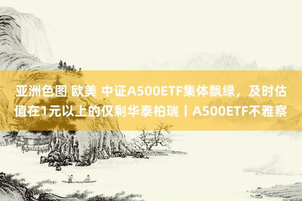 亚洲色图 欧美 中证A500ETF集体飘绿，及时估值在1元以上的仅剩华泰柏瑞丨A500ETF不雅察