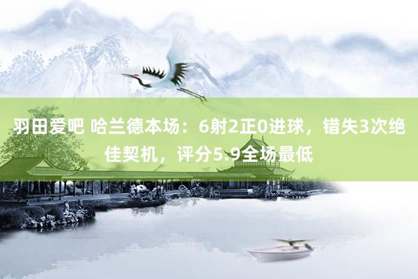 羽田爱吧 哈兰德本场：6射2正0进球，错失3次绝佳契机，评分5.9全场最低