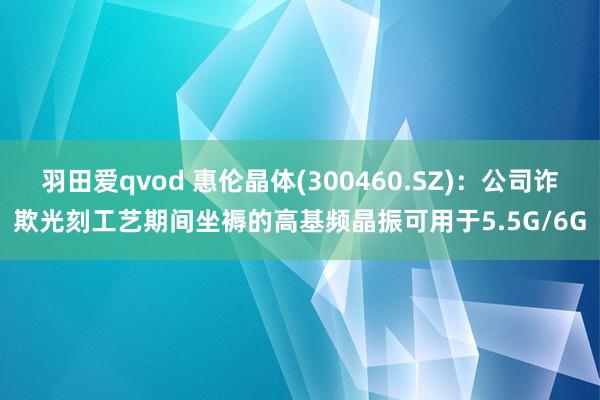 羽田爱qvod 惠伦晶体(300460.SZ)：公司诈欺光刻工艺期间坐褥的高基频晶振可用于5.5G/6G