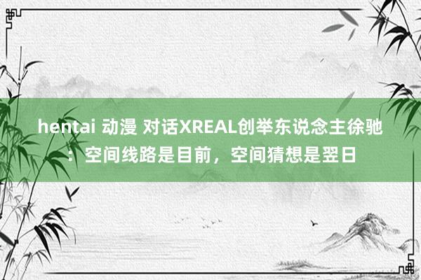 hentai 动漫 对话XREAL创举东说念主徐驰：空间线路是目前，空间猜想是翌日