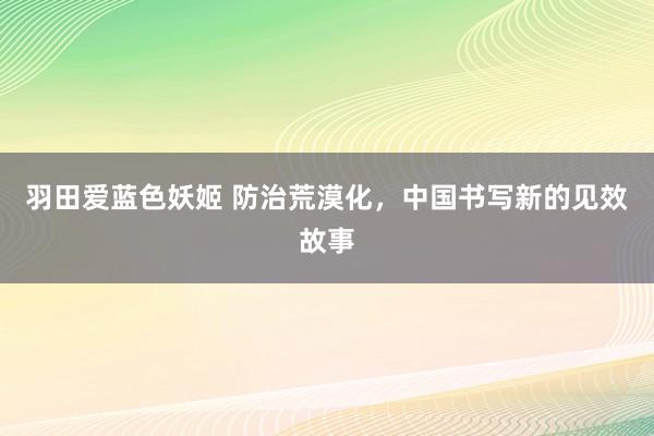 羽田爱蓝色妖姬 防治荒漠化，中国书写新的见效故事