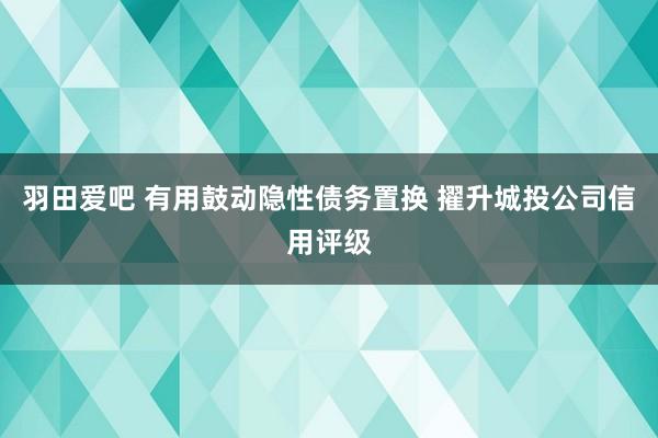 羽田爱吧 有用鼓动隐性债务置换 擢升城投公司信用评级