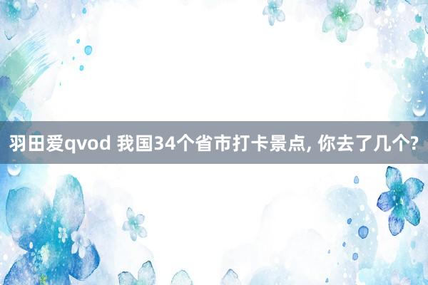 羽田爱qvod 我国34个省市打卡景点， 你去了几个?