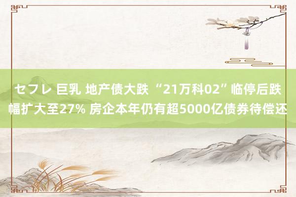 セフレ 巨乳 地产债大跌 “21万科02”临停后跌幅扩大至27% 房企本年仍有超5000亿债券待偿还